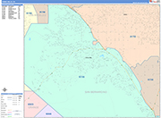 Chino Hills  Wall Map Color Cast Style